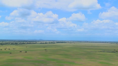 beautiful time lapse shot of clouds moving over the plains of africa