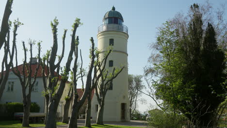 Historic-Kegnæs-Fyr-Lighthouse:-Iconic-Landmark-on-Als-Island,-Denmark