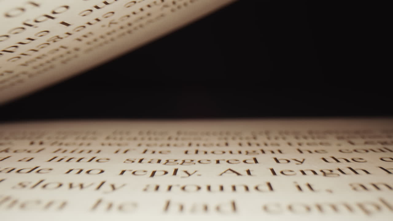 Close-up of Open Book Pages