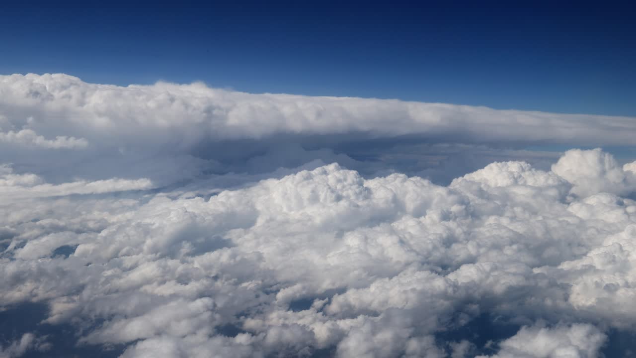 Aerial View sky is filled with clouds