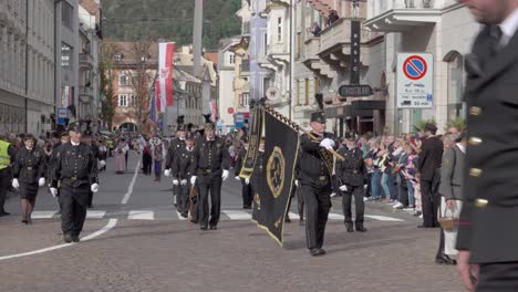 schneeberg miners' association of passeier at the annual grape festival in meran, south tyrol, italy (part 1 of 2)
