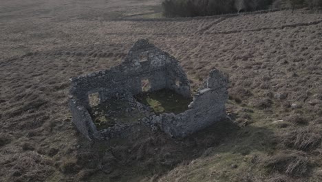 ruinas de cabañas de la edad de piedra ubicadas remotamente en las montañas de wicklow