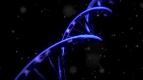 dna spinning rna double helix slow tracking shot closeup depth of field 4k