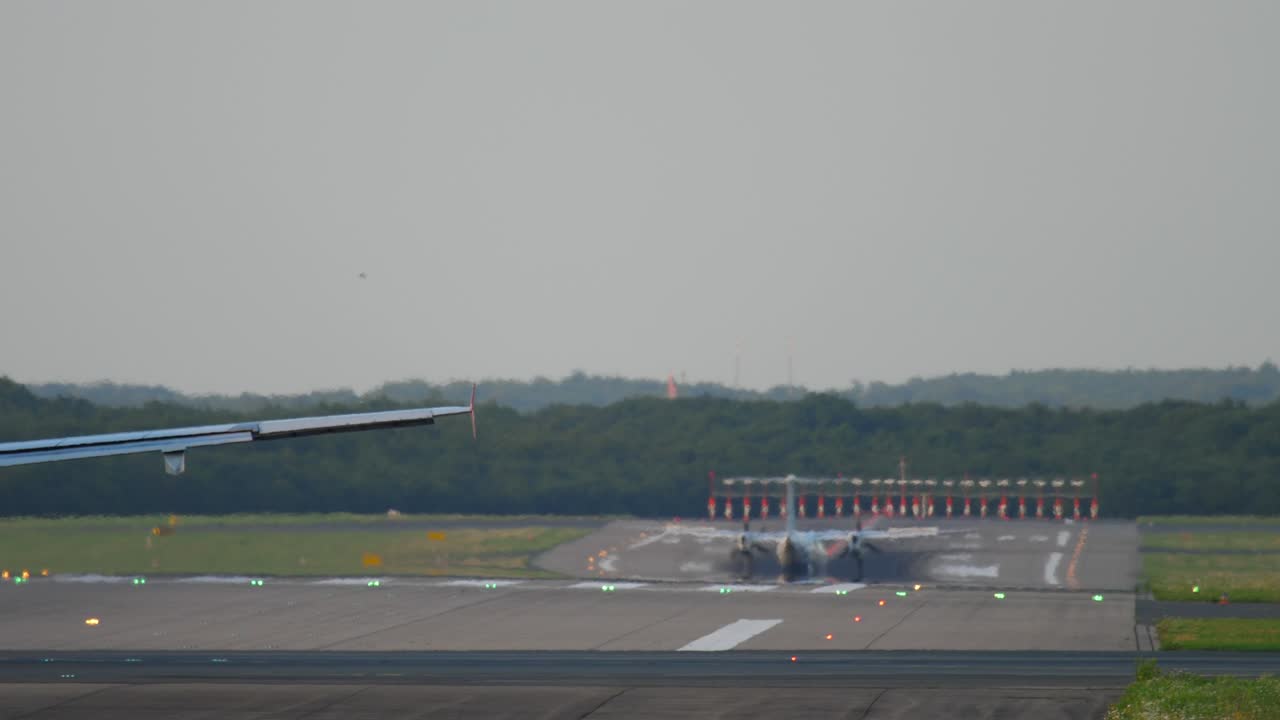 aterrizaje de un avión turbohélice