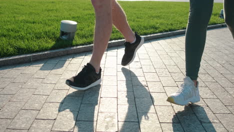 couple jogging in a park