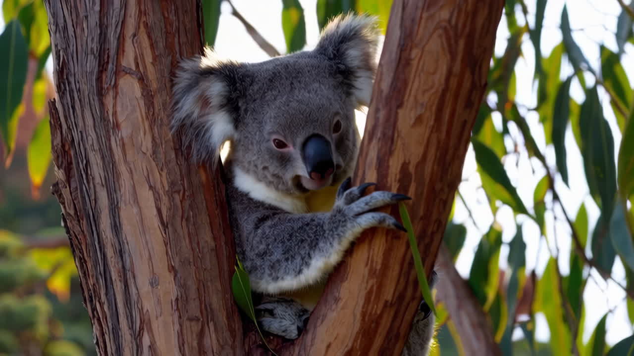 Koalas in Australian Eucalyptus Forest