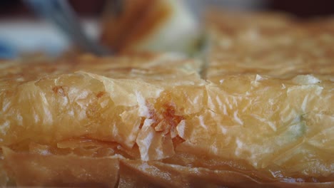 close-up of delicious baklava pastry