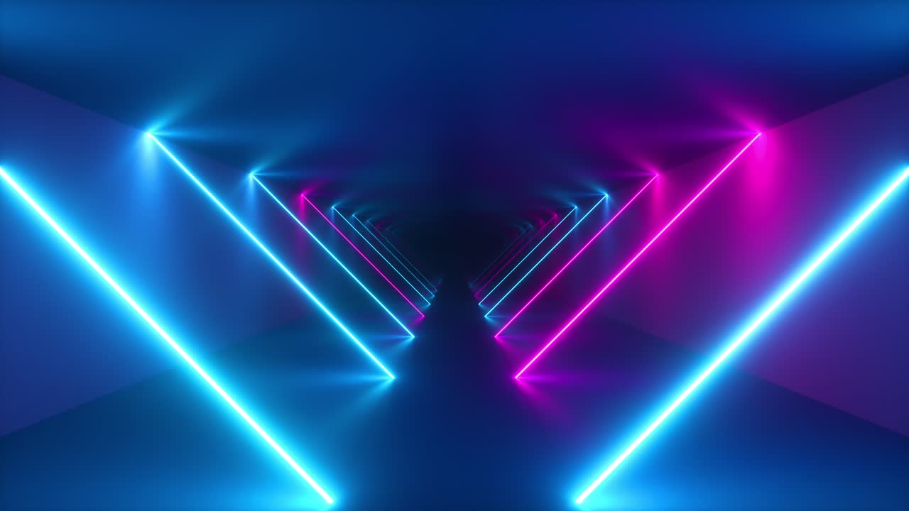 Neon Glowing Tunnel