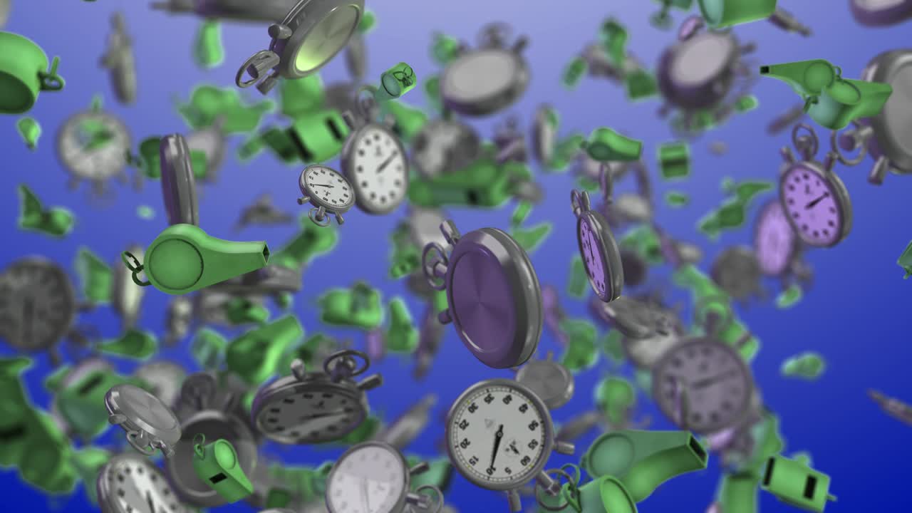 스포츠 배경 스워치 및 휘파람 파란색