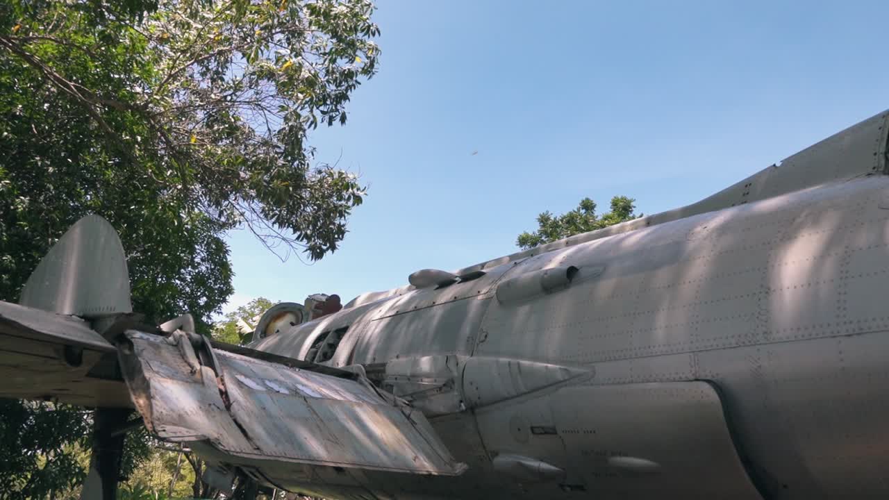 avión estrellado abandonado en el bosque