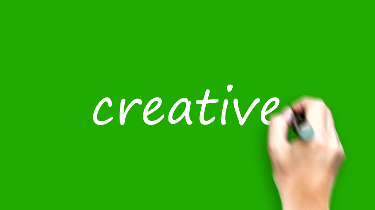 Creative - Writing with marker on green screen