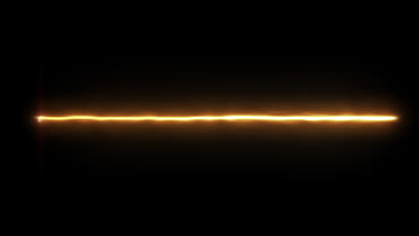 laser beam effect or super power energy line from left to right on black background