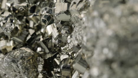 macro shot of abstract shiny shiny quartz crystal spinning around