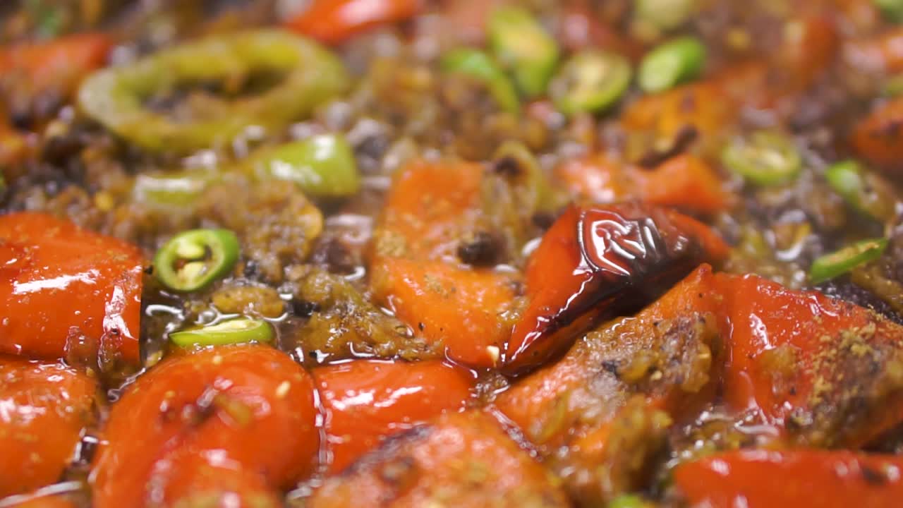 매운 은 고추 요리