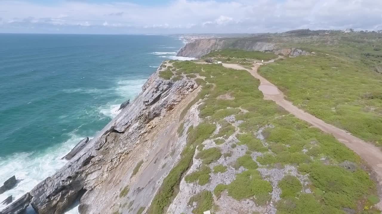 Aerial In The Region Of Rock Cave Along The Atlantic Coast Of Portugal 1