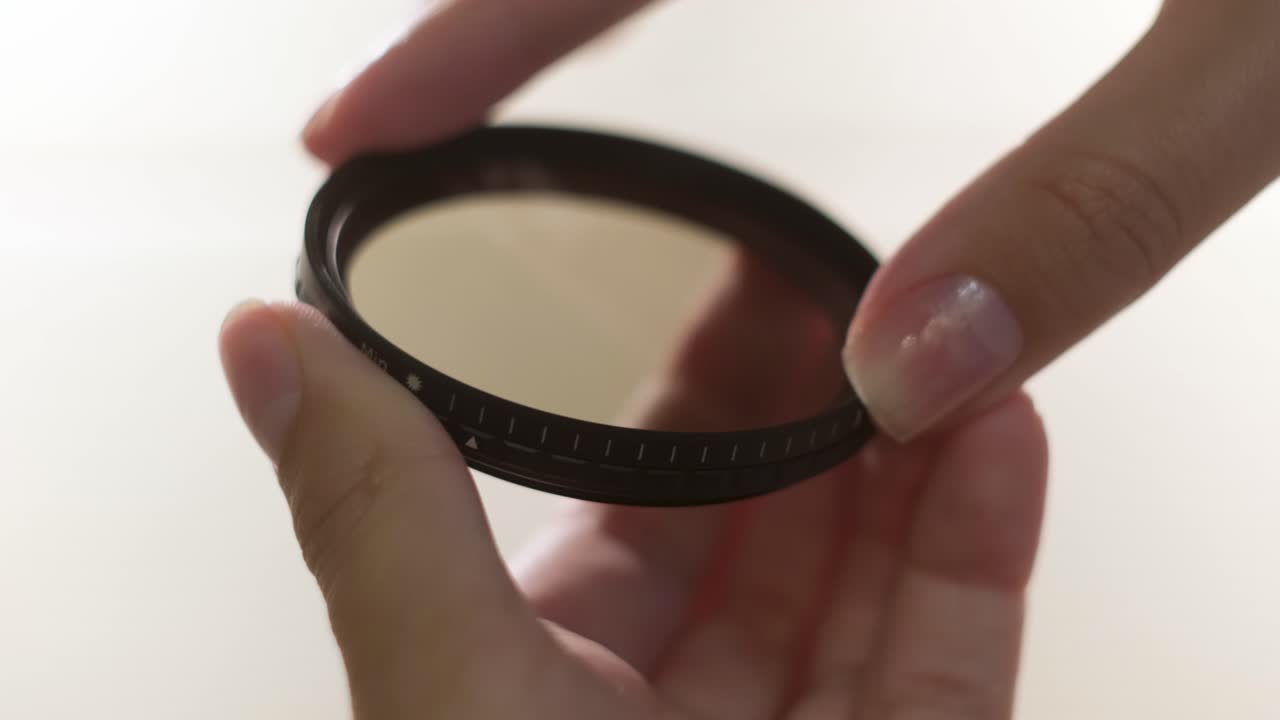 mano con un filtro de la cámara