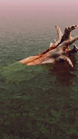 driftwood in calm water