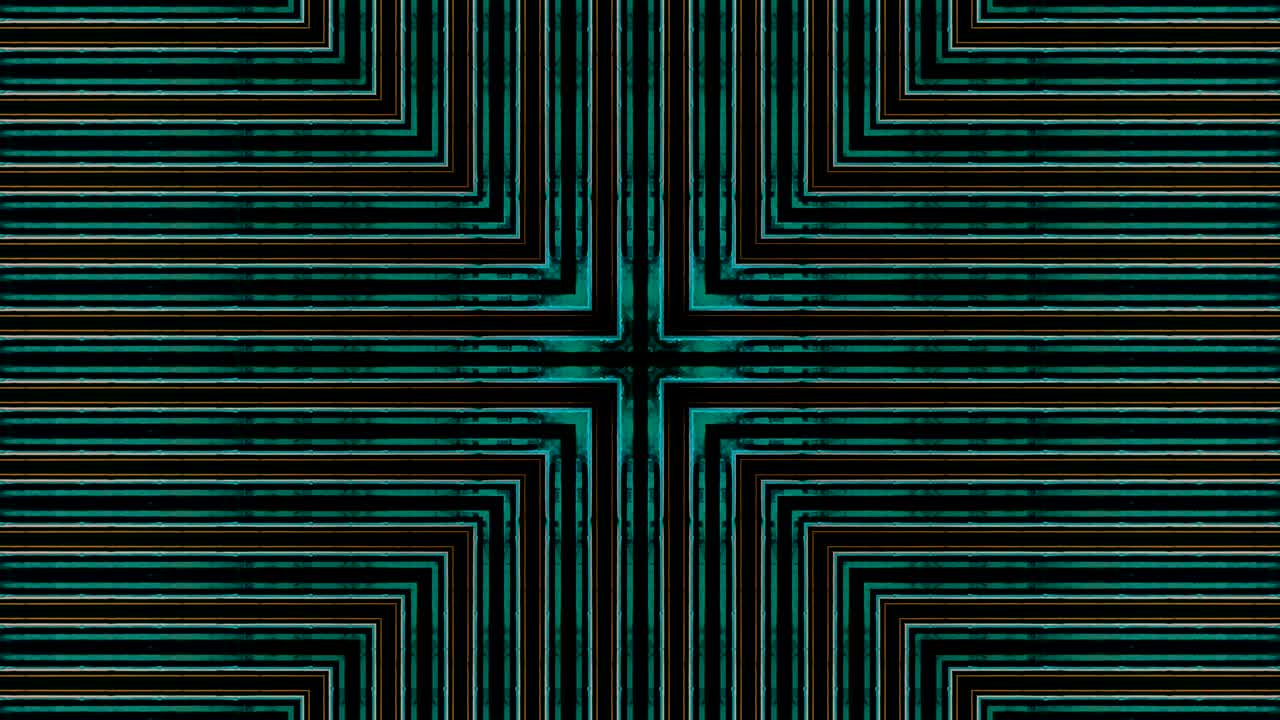 Futuristic Abstract background with animation of flight in abstract futuristic tunnel with neon light lines pattern.