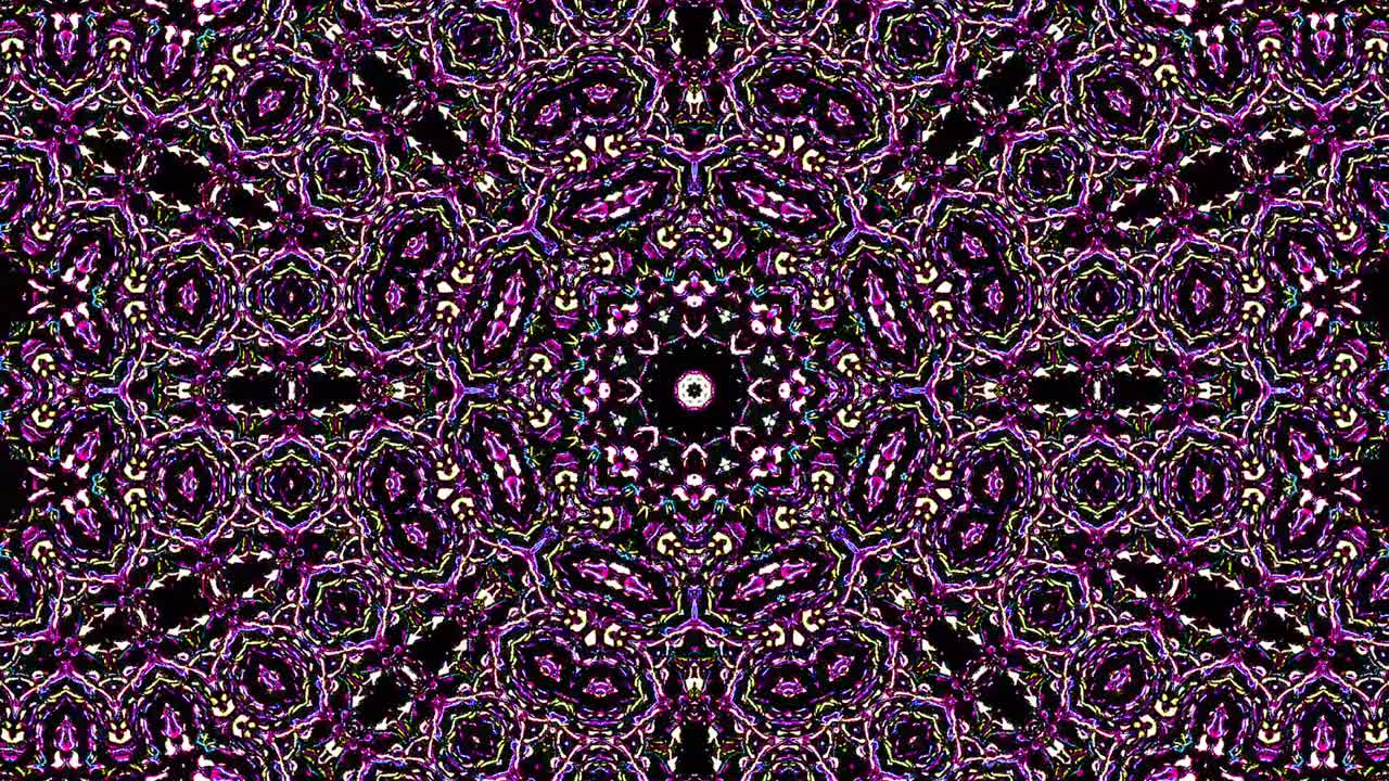 Beautiful abstract kaleidoscope that shines, a radiant light that regulates the subtle movements