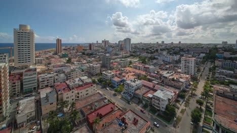 beautiful panorama timelapse of city downtown havanna in cuba, scenic summer day