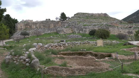 The remains of the ancient Mycenaean city on Peloponnese in Greece.