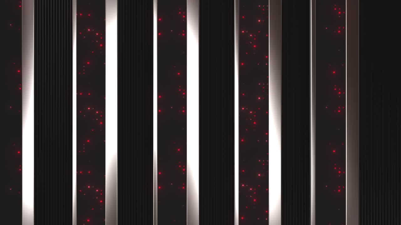 Abstract Metallic Background with Glowing Red Dots