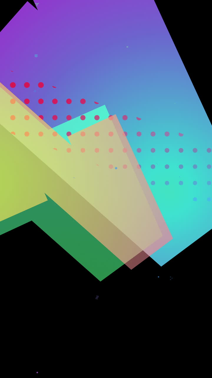 Dynamisk abstrakt animation af geometriske former med overlappende mønstre