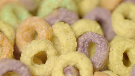 close-up of colorful ring cereal