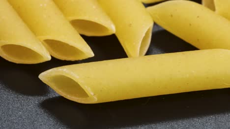 macro shot of penne, italian macaroni, macro shot in 4k