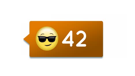 smiling face emoji with number count increase 4k