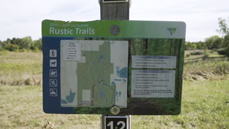 one-of-the-trail-maps-found-at-Stony-Creek-Metropark-in-Michigan