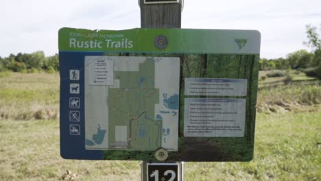 one of the trail maps found at Stony Creek Metropark in Michigan