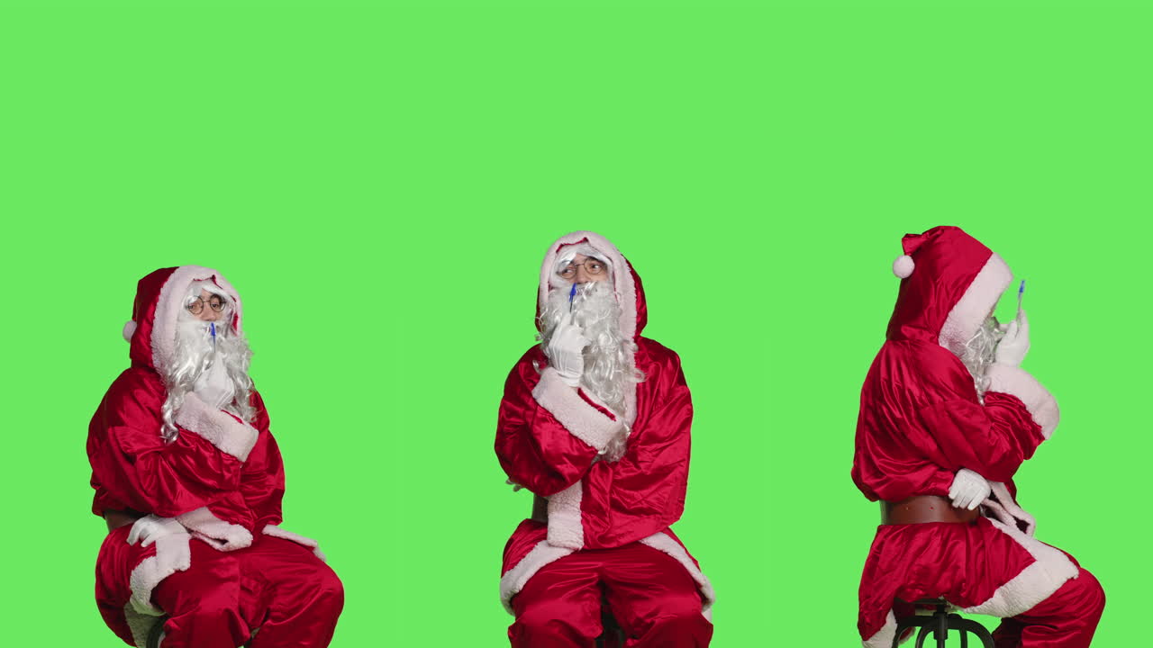 Babbo Natale su schermo verde