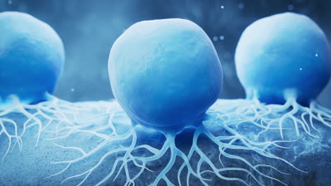 células biológicas del cáncer y la enfermedad, renderización en 3d.
