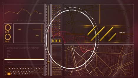 animación del escaneo del alcance y el procesamiento de datos