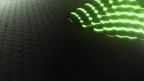 fondo digital de resplandor de hexágono de bucle vj