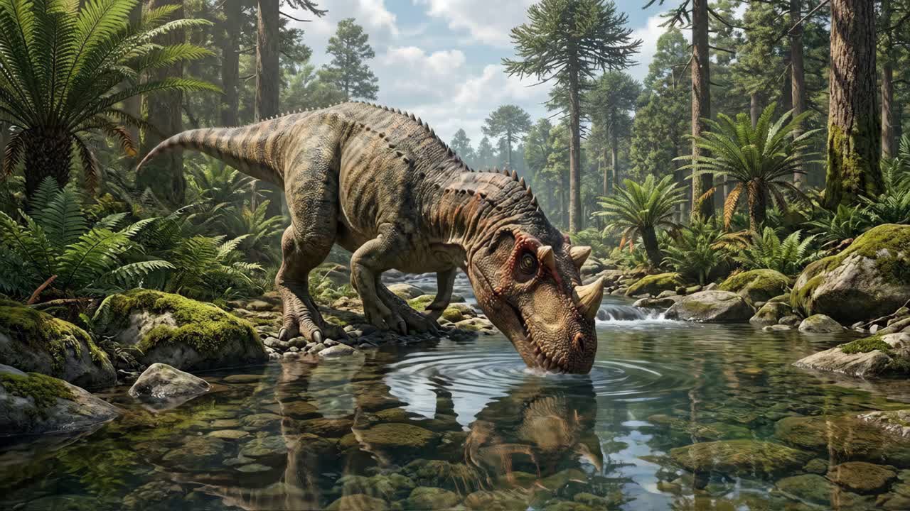 Ceratozaur w naturalnym środowisku
