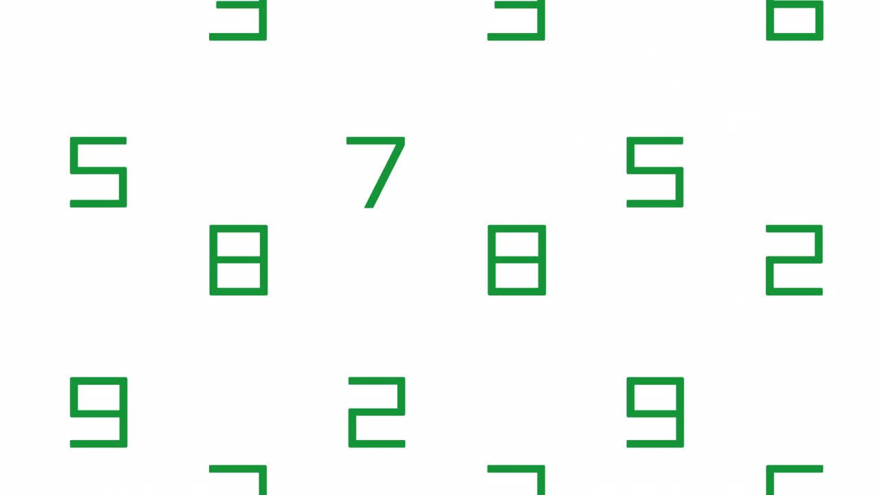 animación de fondo de números digitales fondo blanco