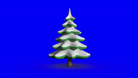 Rotierender-Tannenbaum-Auf-Blauem-Bildschirm