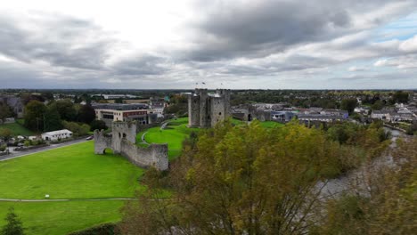 aerial view of trim castle, ireland