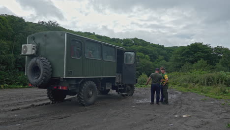 off-road bus assistance in a forest