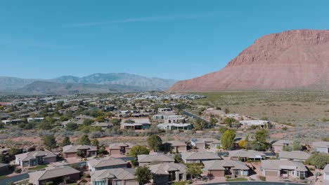 ivins in southern utah - aerial daytime flyover