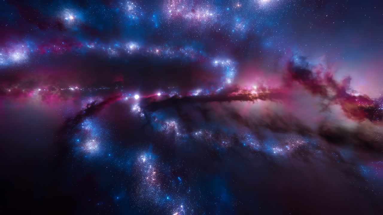 Vibrant Cosmic Galaxy with Stars and Nebula