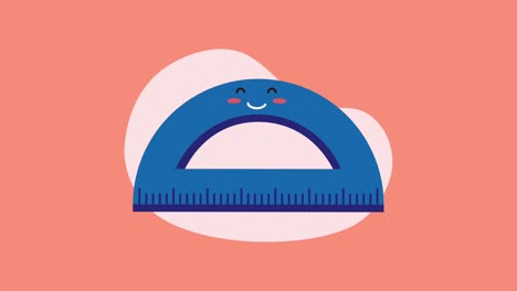 una ilustración de un protractor lindo