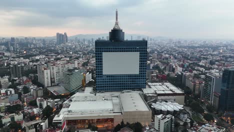 aerial drone shot of mexico city's world trade center captured on video