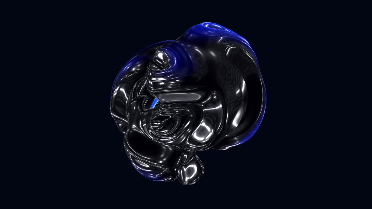 bola de cristal azul sobre un fondo negro