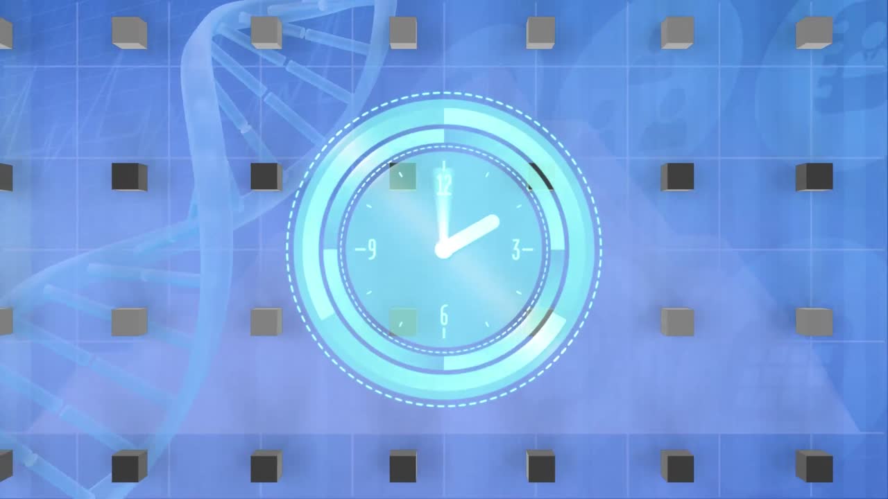 과학 데이터 처리의 클럭 오버 애니메이션