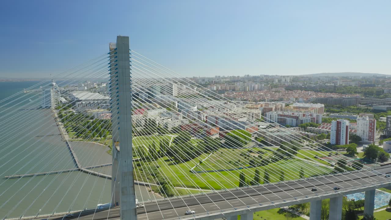 VIew of Vasco da Gama BridgeParques da Nações, Lisbon, Portugal