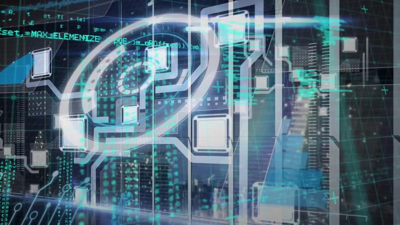 Animation of scope scanning and data processing over grid