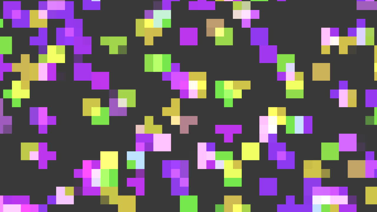 Motion colorful small gradient pixels